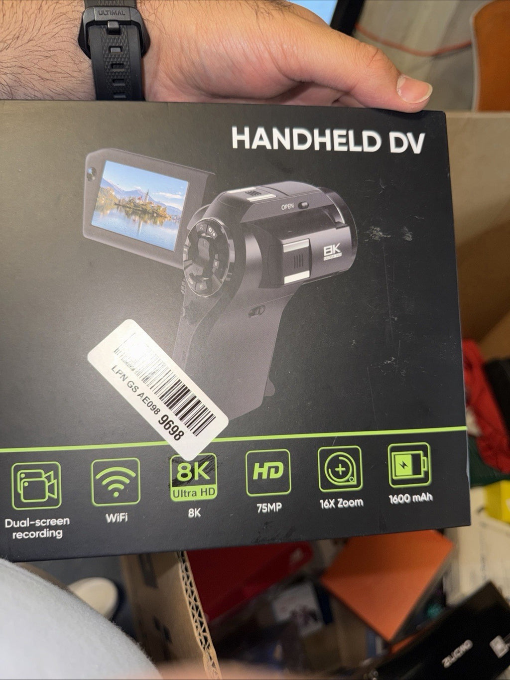 8K Video Camcorder - 75MP Vlogging Camera with Dual View Recording