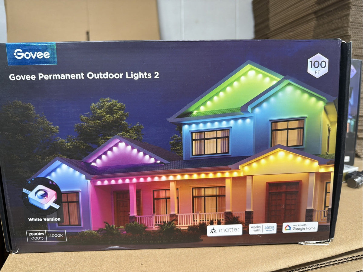 Govee Permanent Outdoor Lights 2 Multicolor LED 100ft Smart String Lights