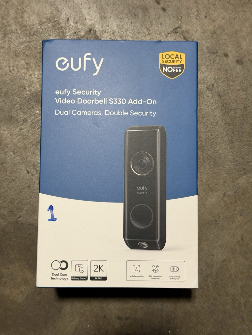eufy S330 Video Doorbell Dual Cameras 2K FHD Family Recognition Wireless