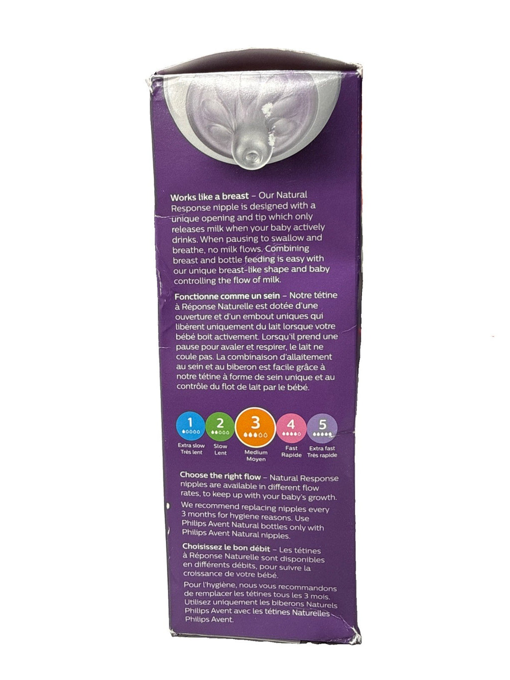 Philips Avent Natural Response Baby Bottles 4 Pack 9oz Clear SCY903/04 BPA-Free
