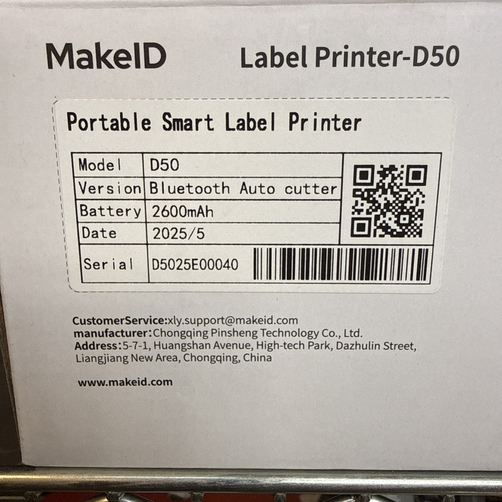 MakeID D50 Industrial Label Printer Heavy Duty Labeler New Open Box