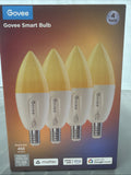 Govee Matter Wi-Fi Dimmable Smart LED E12 Candle Bulb 450lm 4-Pack H600B