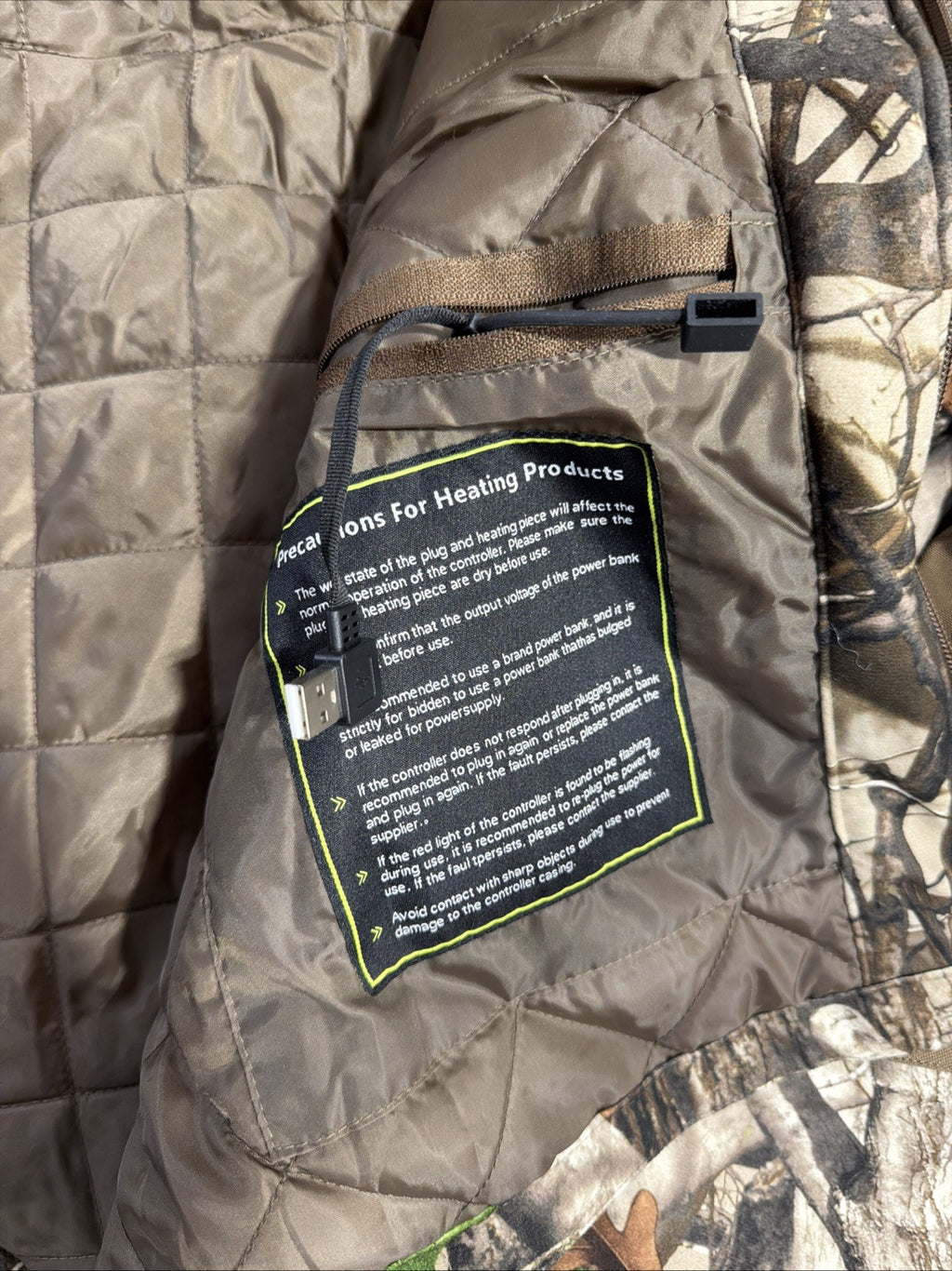 Inferno Men's Camo Heated Hunting Jacket with Battery Pack, SIZE (L)