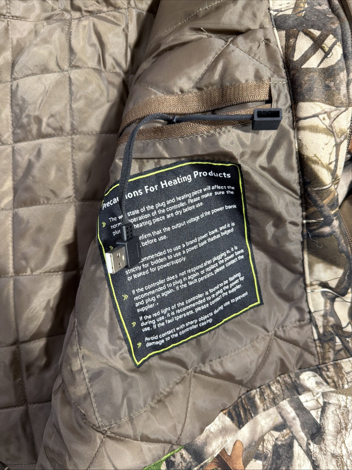 Inferno Men's Camo Heated Hunting Jacket with Battery Pack, SIZE (L)