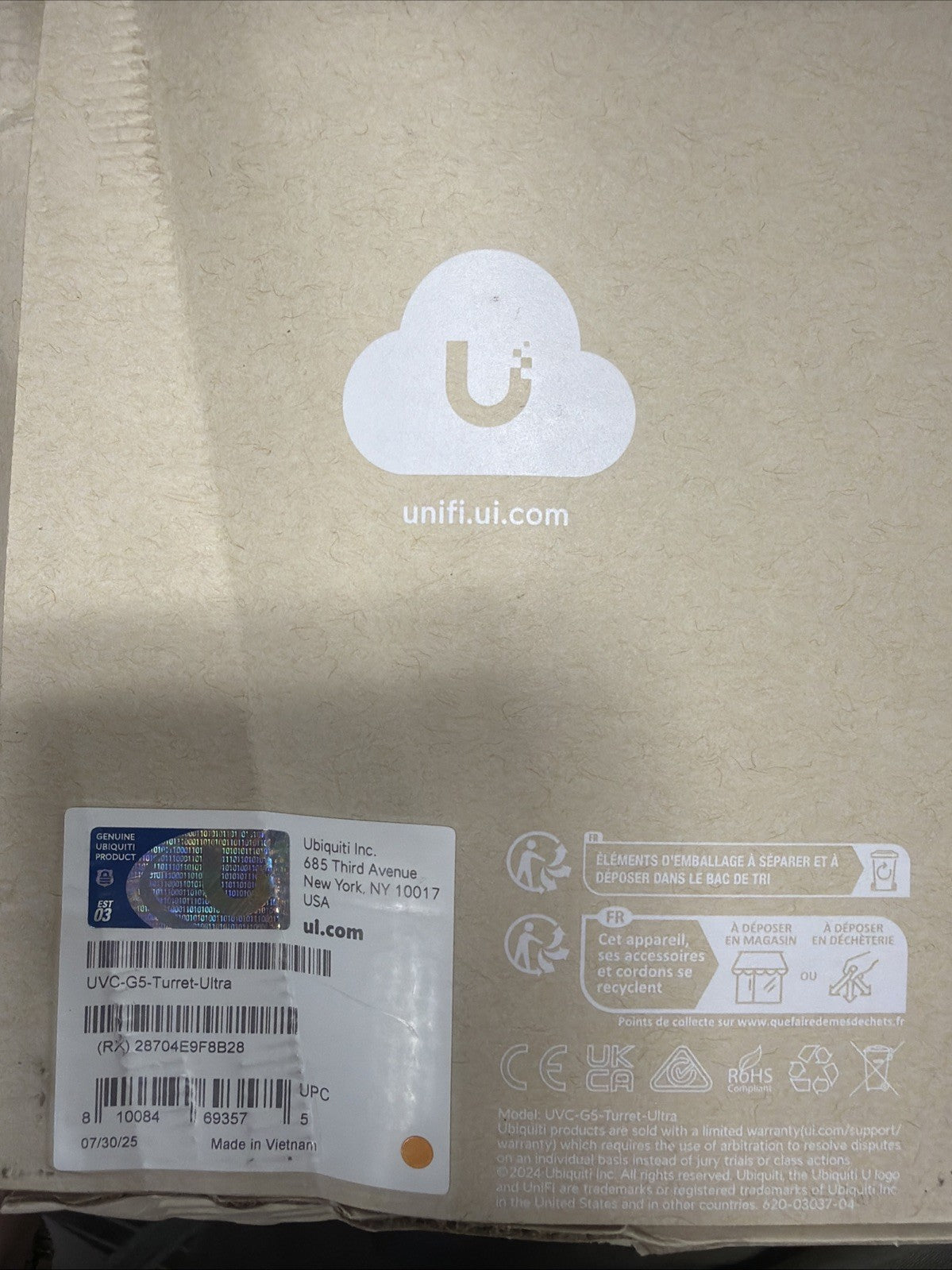 NEW Ubiquiti Networks G5 Turret White Wired POE IP/Network Color Security Camera