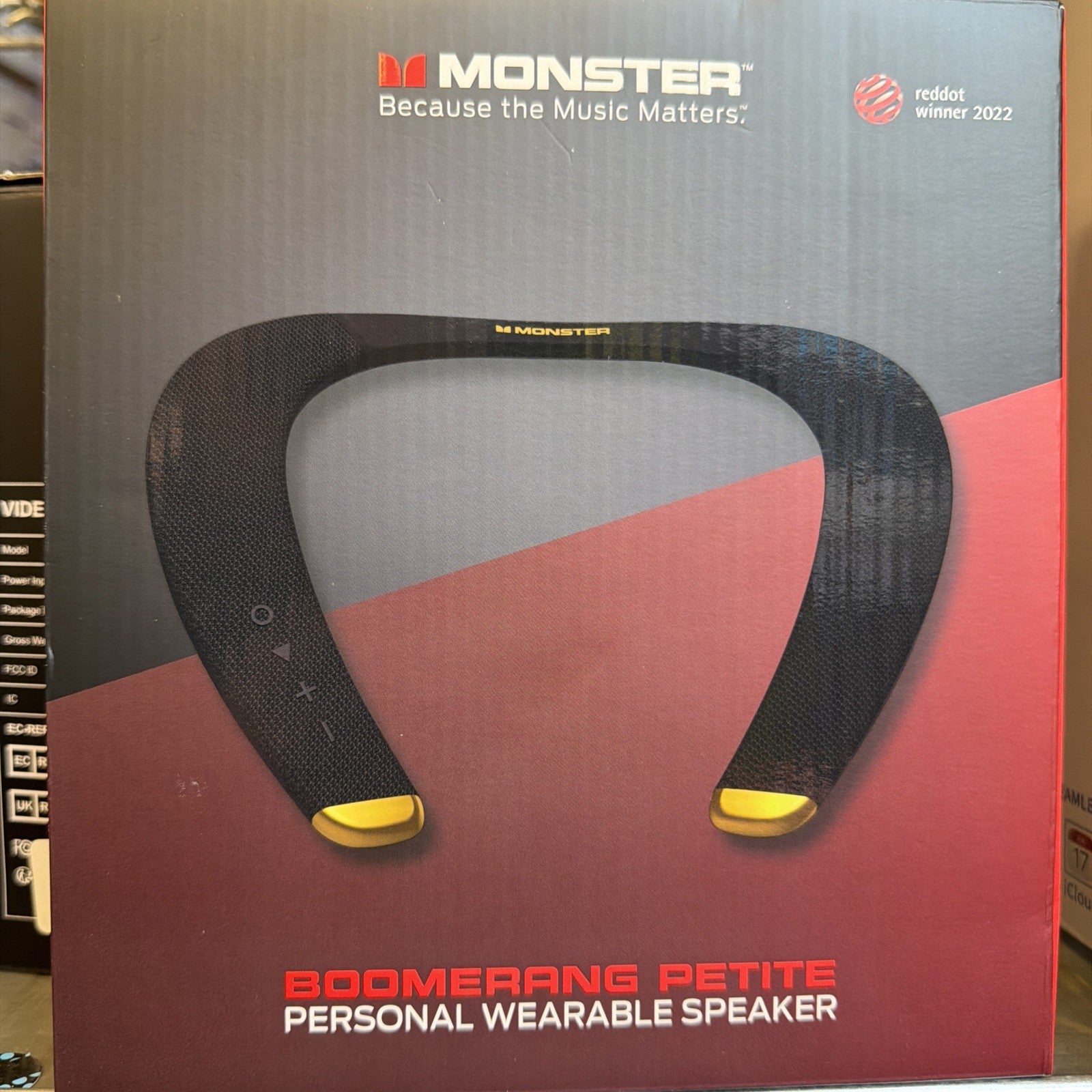 Monster Boomerang Personal Wearable Speaker in Black New & Sealed