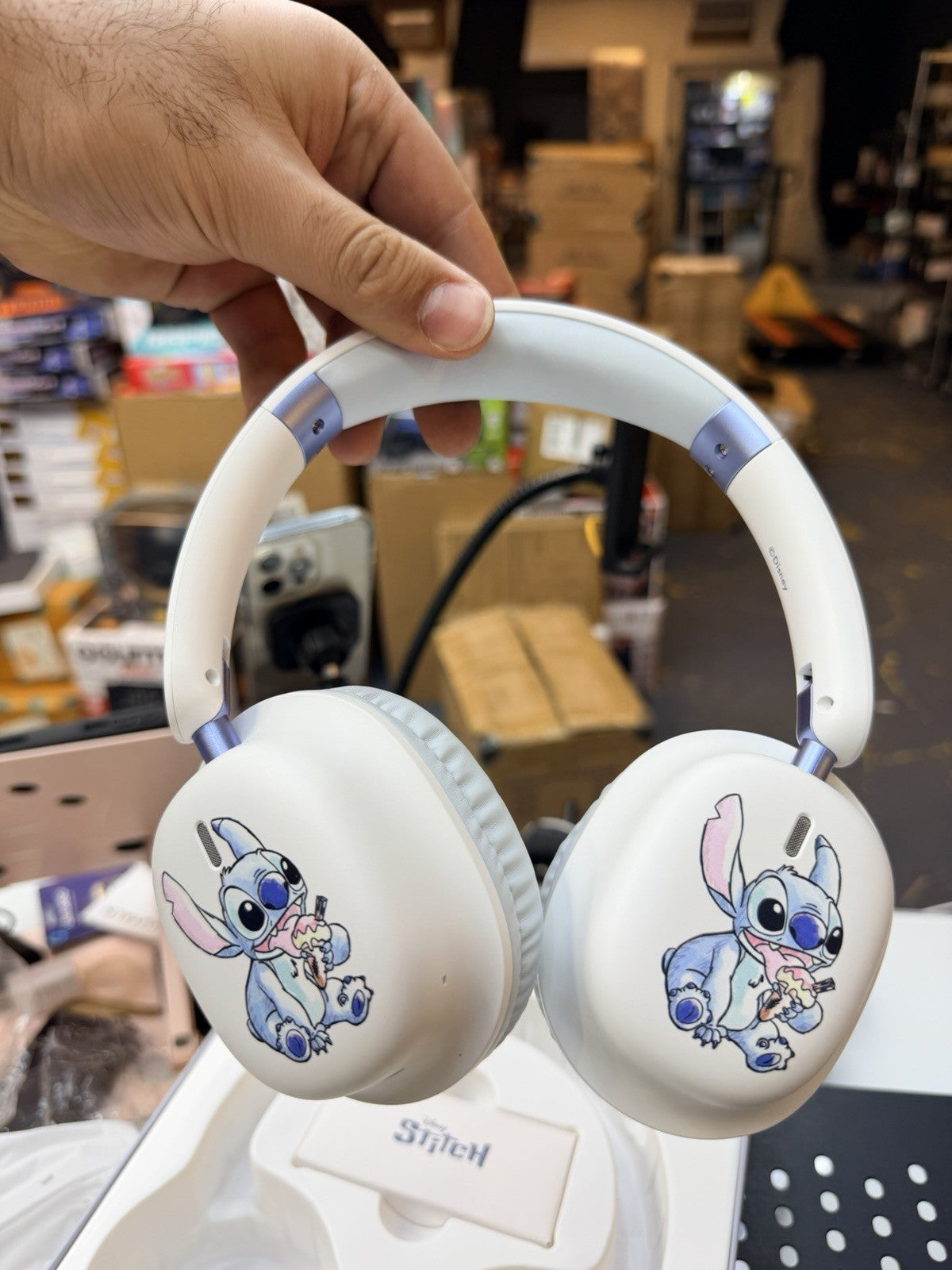 Disney Stitch Bluetooth Headphones for Kids, Wireless Headphones