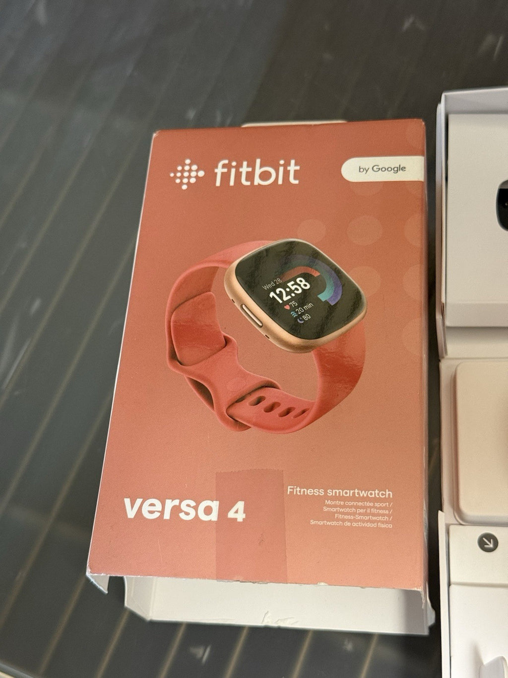 Fitbit - Versa 4 Fitness Smartwatch FB523RGRW - Copper Rose -open Box