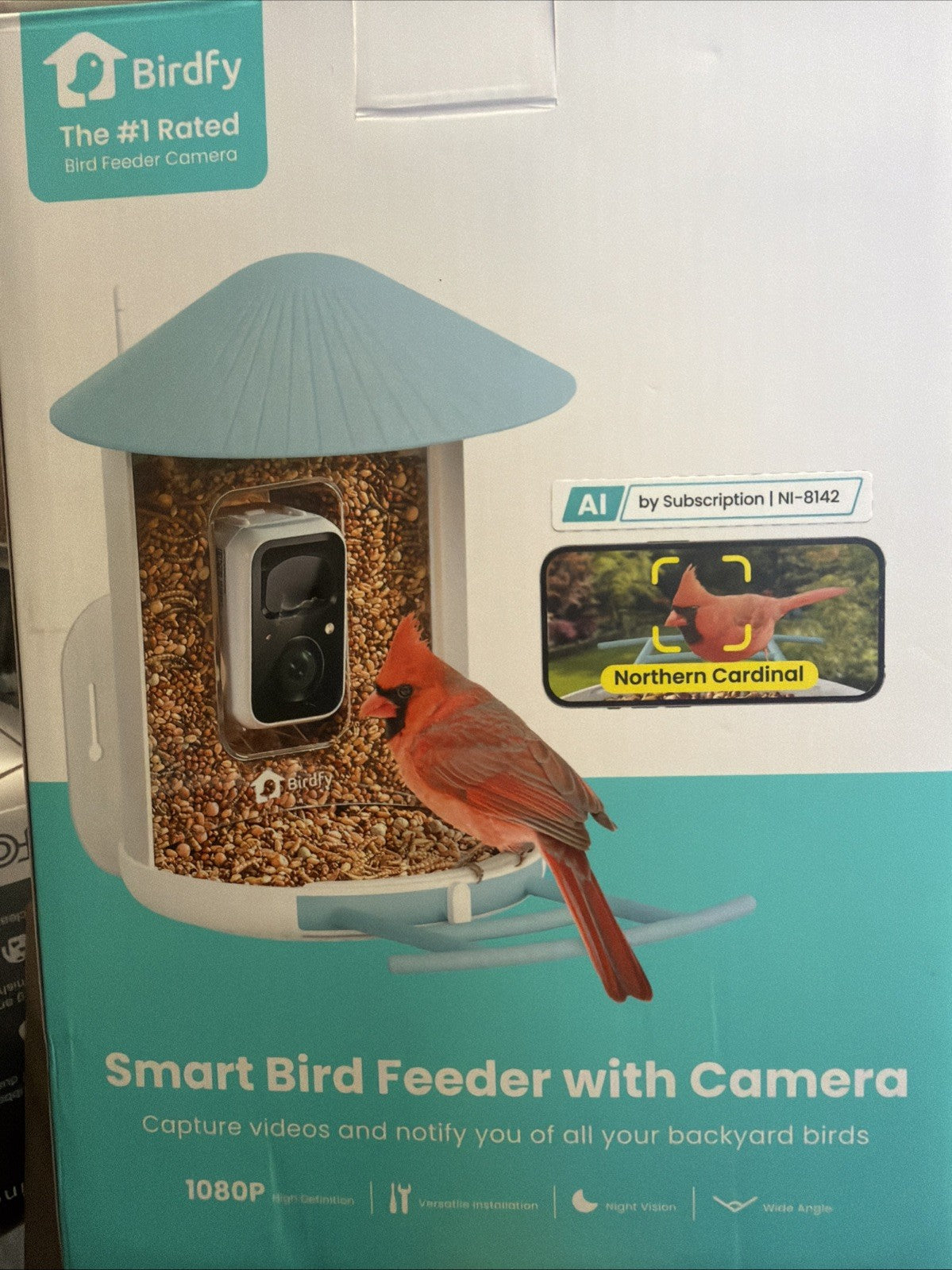 Birdfy Smart Seed Feeder with 1080P Camera AI Bird Analysis Waterproof Outdoor
