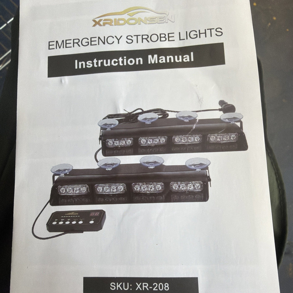 Xridonsen Dash LED Strobe Light Bar Rooftop Amber/White