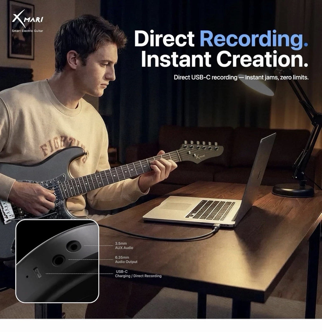 Enya XMARI 39" Smart Electric Guitar with Built-in DSP Effects, 4 Presets, USB-C