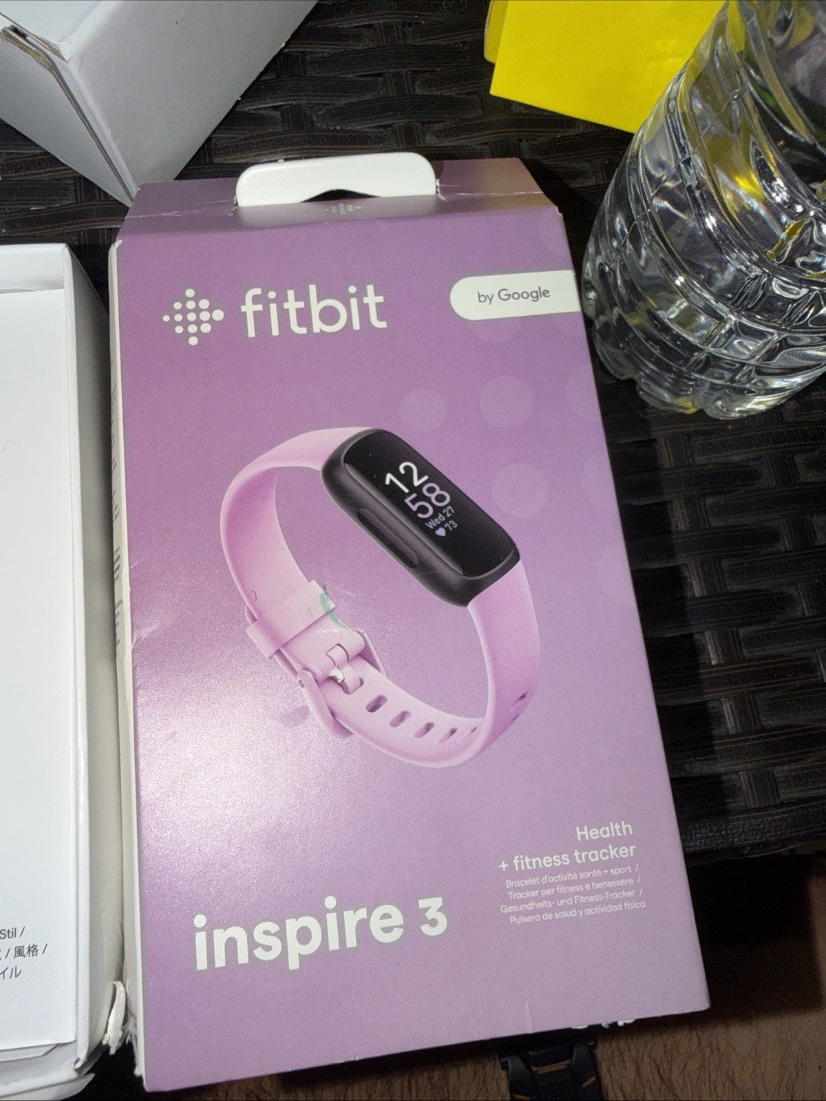 Open Box  Fitbit Inspire 3 Activity Tracker - Black with Lilac Bliss Band