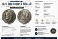 1976 Eisenhower Dollar Coin Bicentennial - 1776-1976 Ike Dollar - D Mint