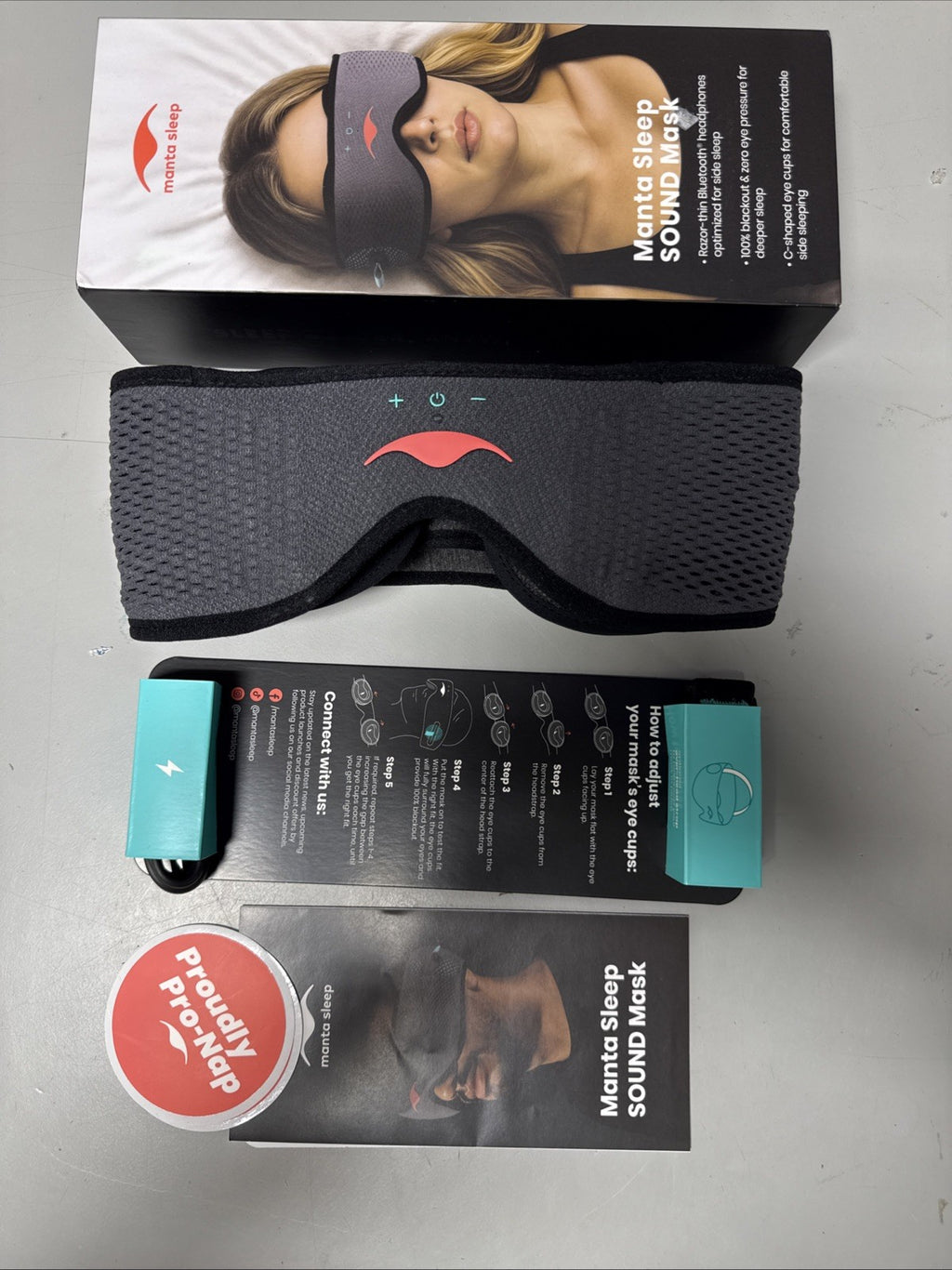 Manta Sound Sleep Mask with Bluetooth - Open Box