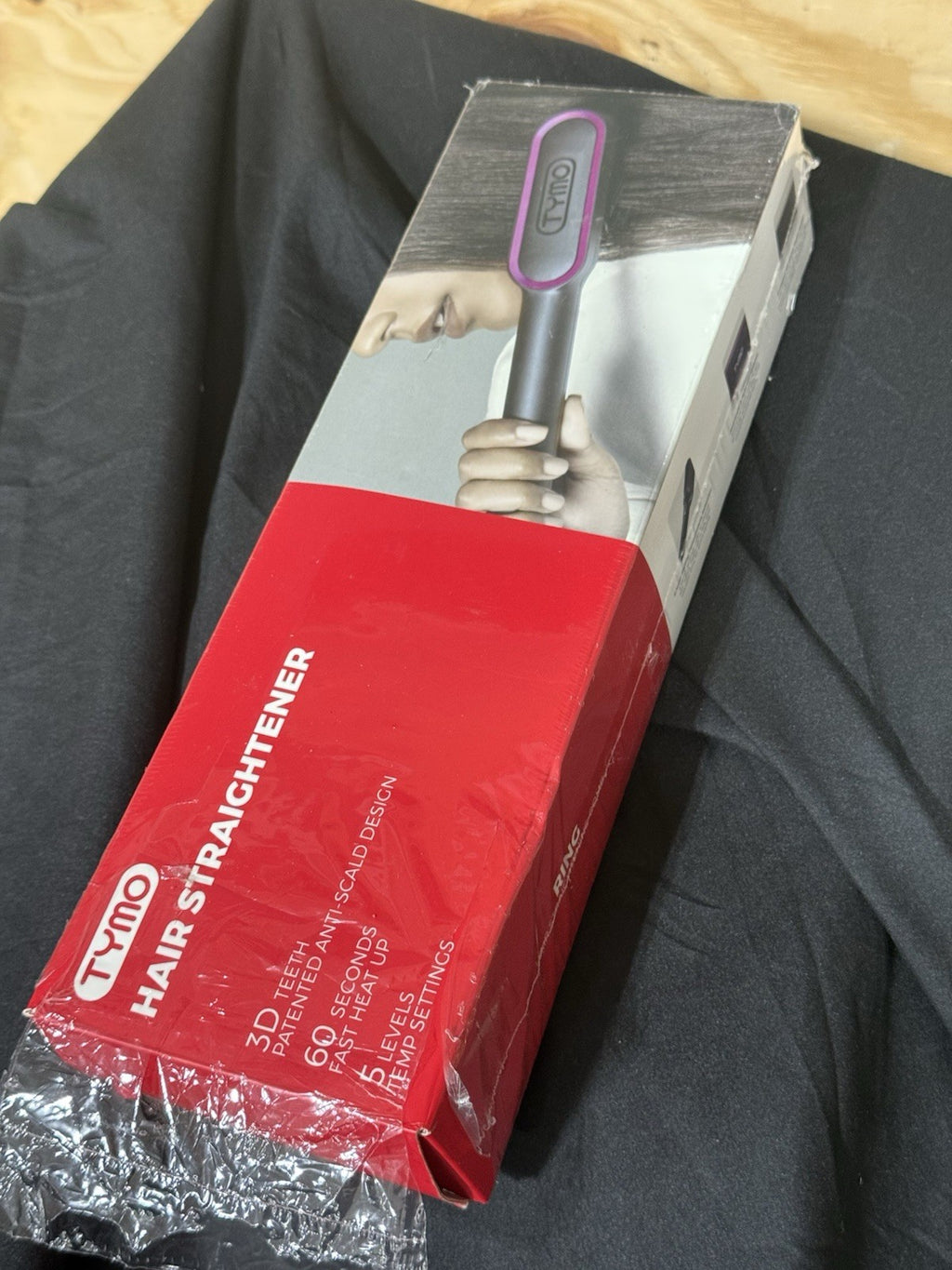 NIB Hair Straightener Brush TYMO Ring Hair Straightener Comb Straightening Brush
