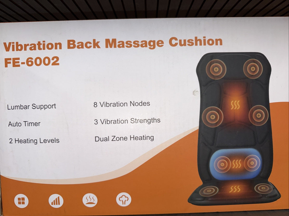 Vibration Massage Seat Cushion w/ 10 Vibration Motors Seat Back Ease Home