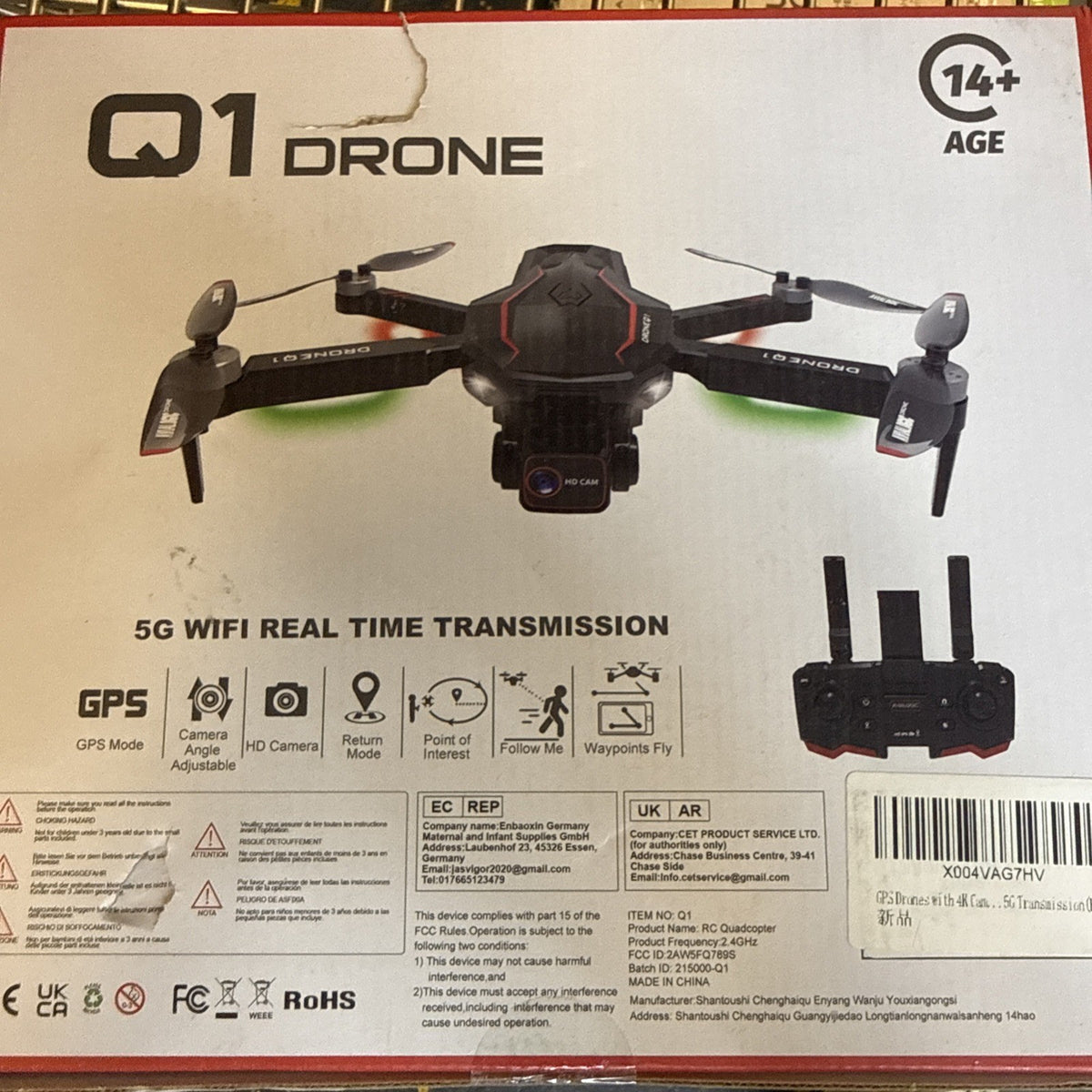 Q1 Drone Hd Cam Gps Mode Return Mode Follow Me