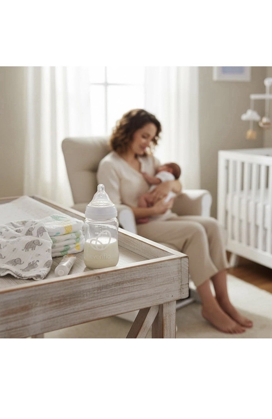 Evenflo Balance+ Glass Wide Neck Baby Bottles, Clear, 6 fl oz, 6 Pack