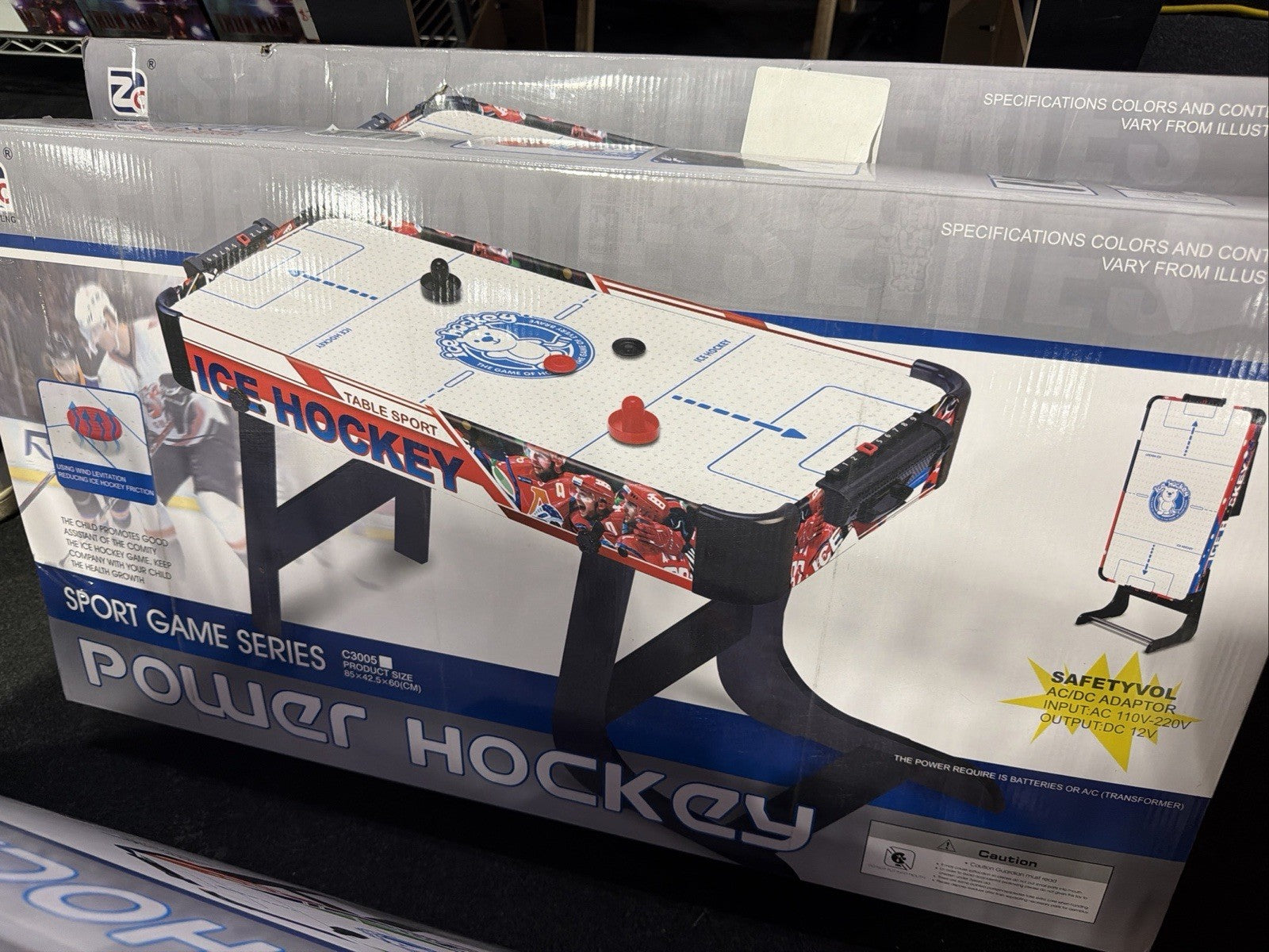 NHL Eastpoint Table Top Hover Hockey Game Air Powered Playfield LED Score NIB