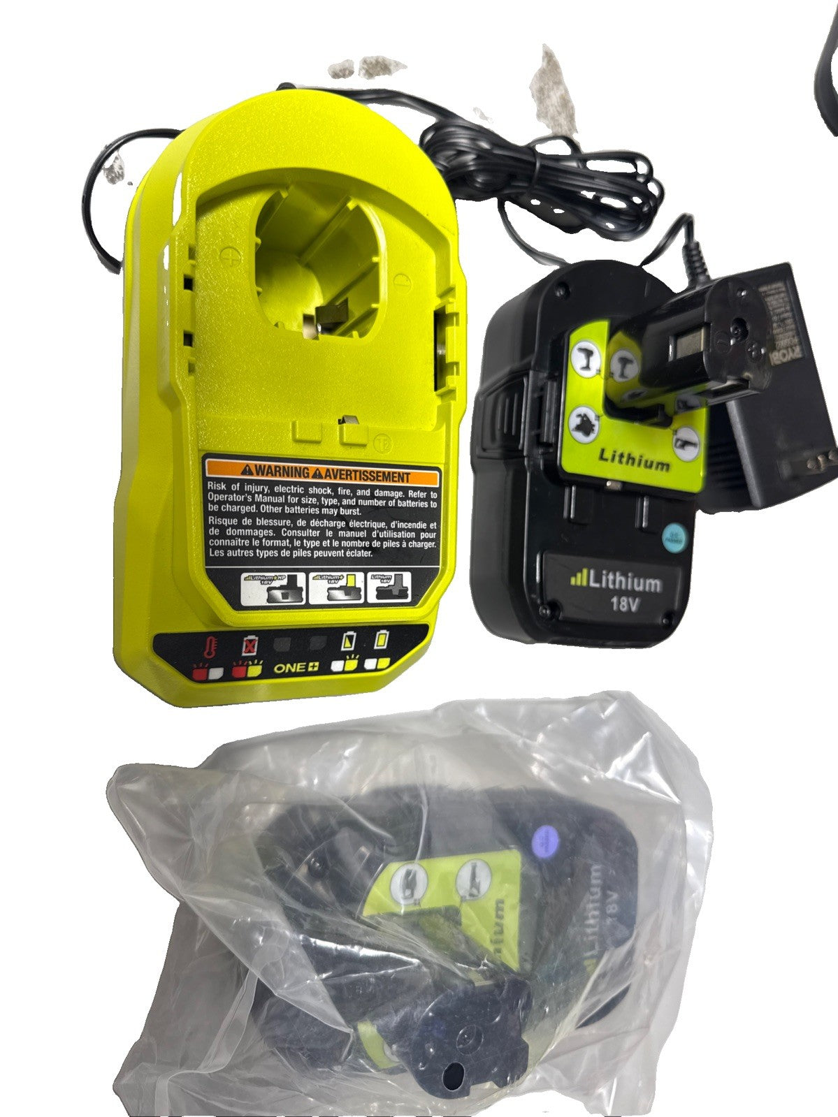 Ryobi 18V + Lithium+ Battery & Charger Combo Set