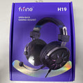 FIFINE H19 Open-Back USB Gaming Headset RGB 7.1 Surround Boom Mic Black. NEW