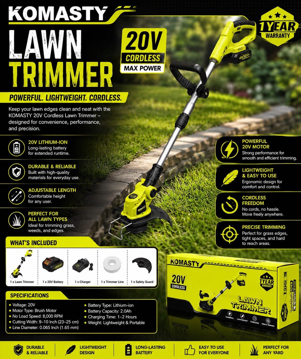 LAWN TRIMMER KOMASTY 20 V Cordless