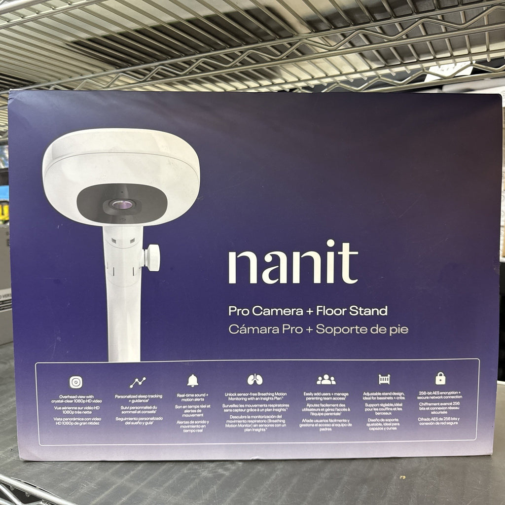 N303NW Nanit Pro Smart 1080p Wi-Fi Video Baby Monitor & Floor Stand #NS1955