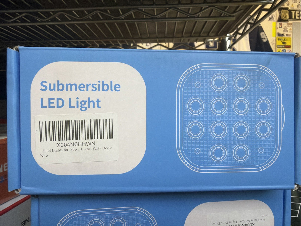 Rechargeable Submersible Pool Lights with Remote, Waterproof Underwater 2600mah