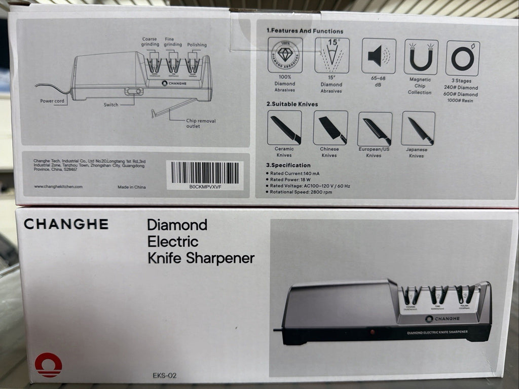changhe 3-stage diamond electric knife sharpener EKS-01