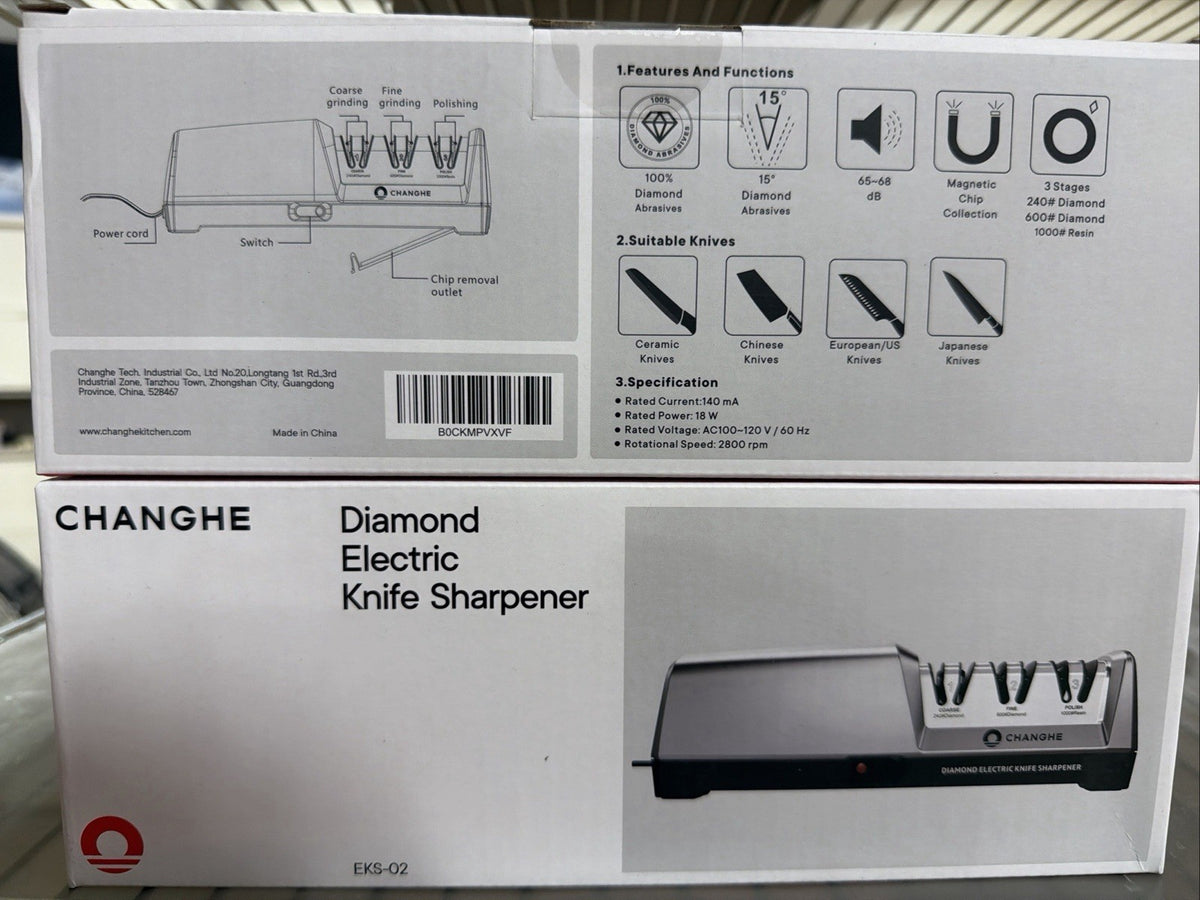 changhe 3-stage diamond electric knife sharpener EKS-01