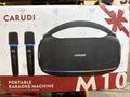 CARIDI Portable Karaoke System IPX5 Waterproof Stereo Sound w/ 2 Microphones