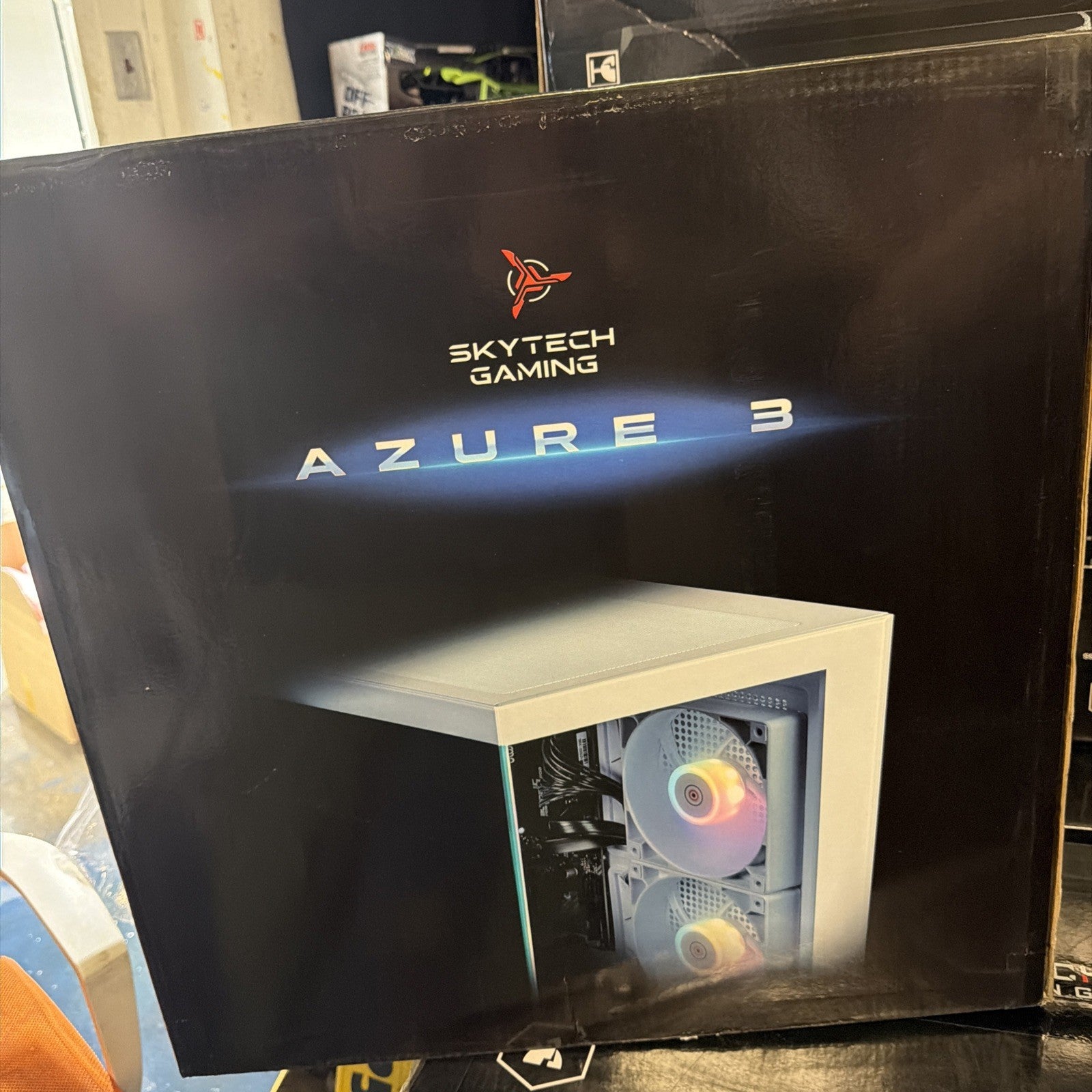 6 Skytech Azure 3 Gaming PC Ryzen 5 5500 RTX 3050 16GB 1TB SSD White