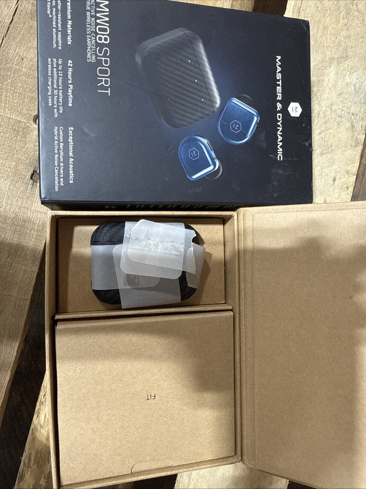 Master & Dynamic MW07 True Wireless Earphones - Piano Black (MW07PB) Used