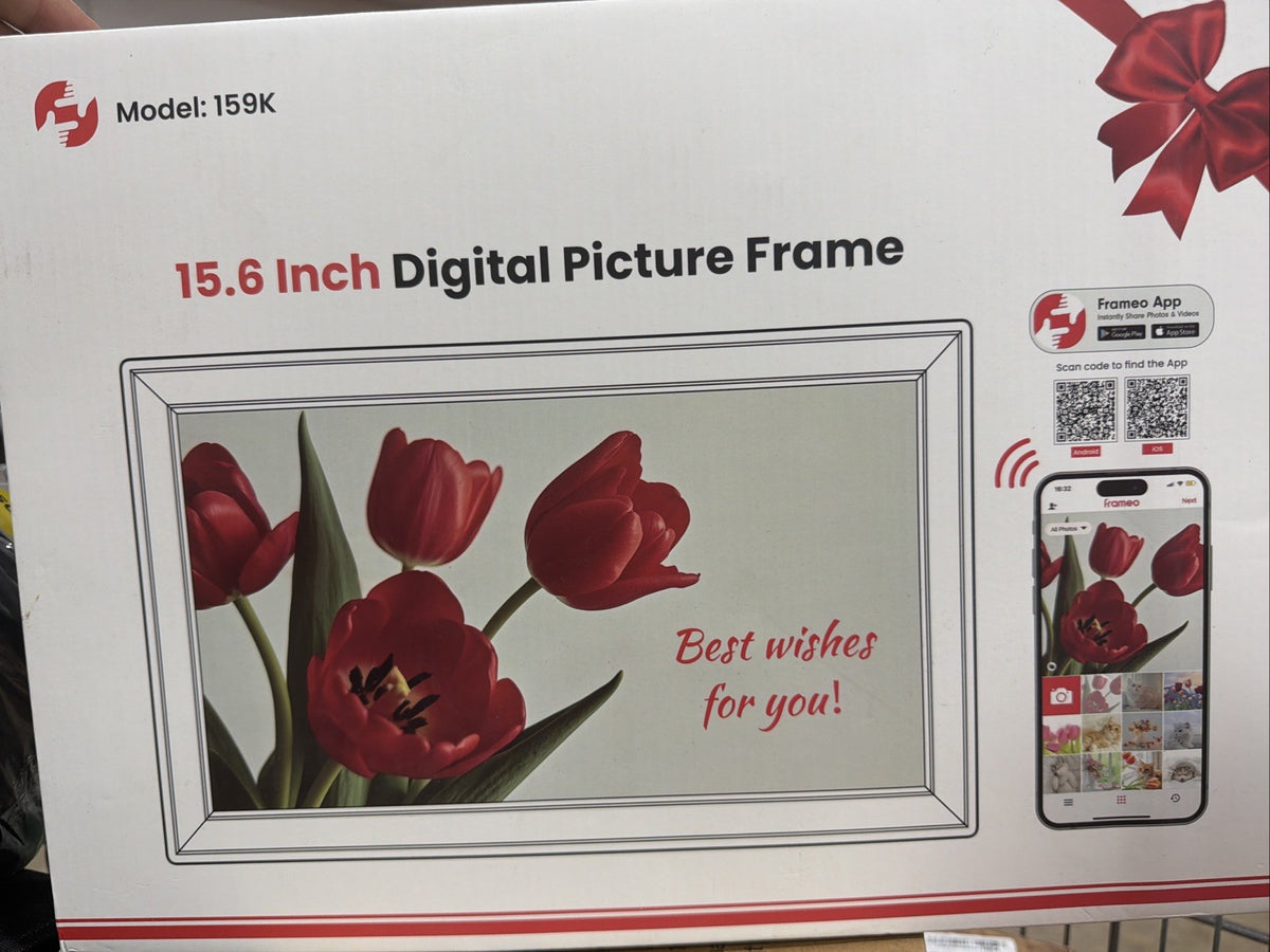 15.6-Inch Digital Smart Picture Frame with WiFi, HD IPS Screen, 64GB Storage