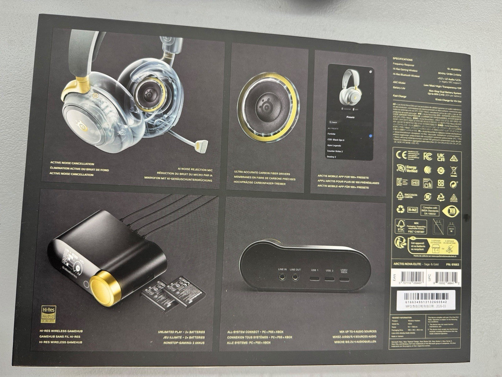 SteelSeries - Arctis Nova Elite Wireless Multi Gaming Headset (PC/PS5/Series X)