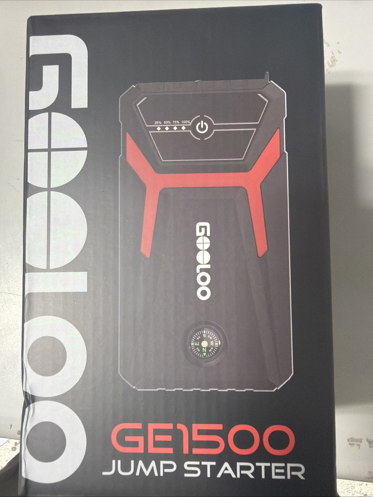 GOOLOO  GE1500 Car Jump Starter: Powerful 1500A Peak, Quick Charge, SuperSafe