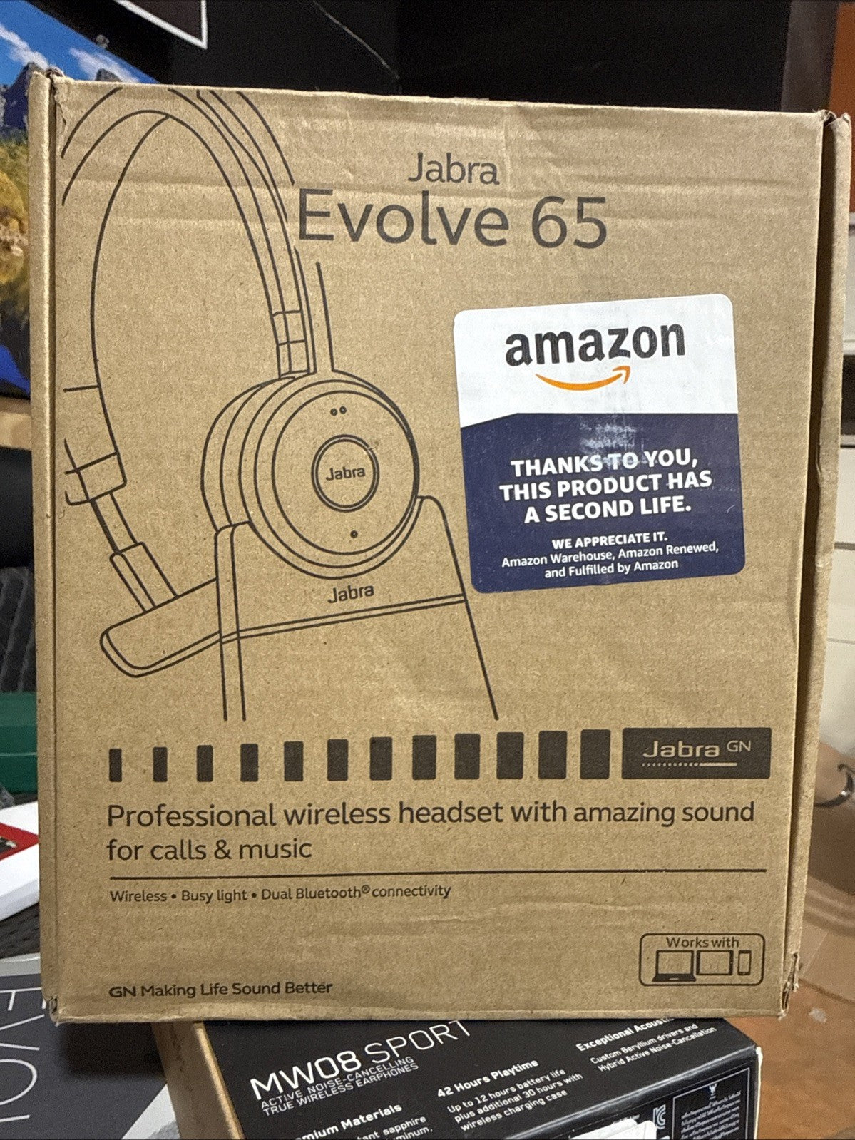 Jabra Evolve 65 Professional Wireless Headset HSC018W 6593 823 399 Open Box