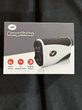 Golf Rangefinder 7x Magnification Slope Mode Magnet Mount White/Black