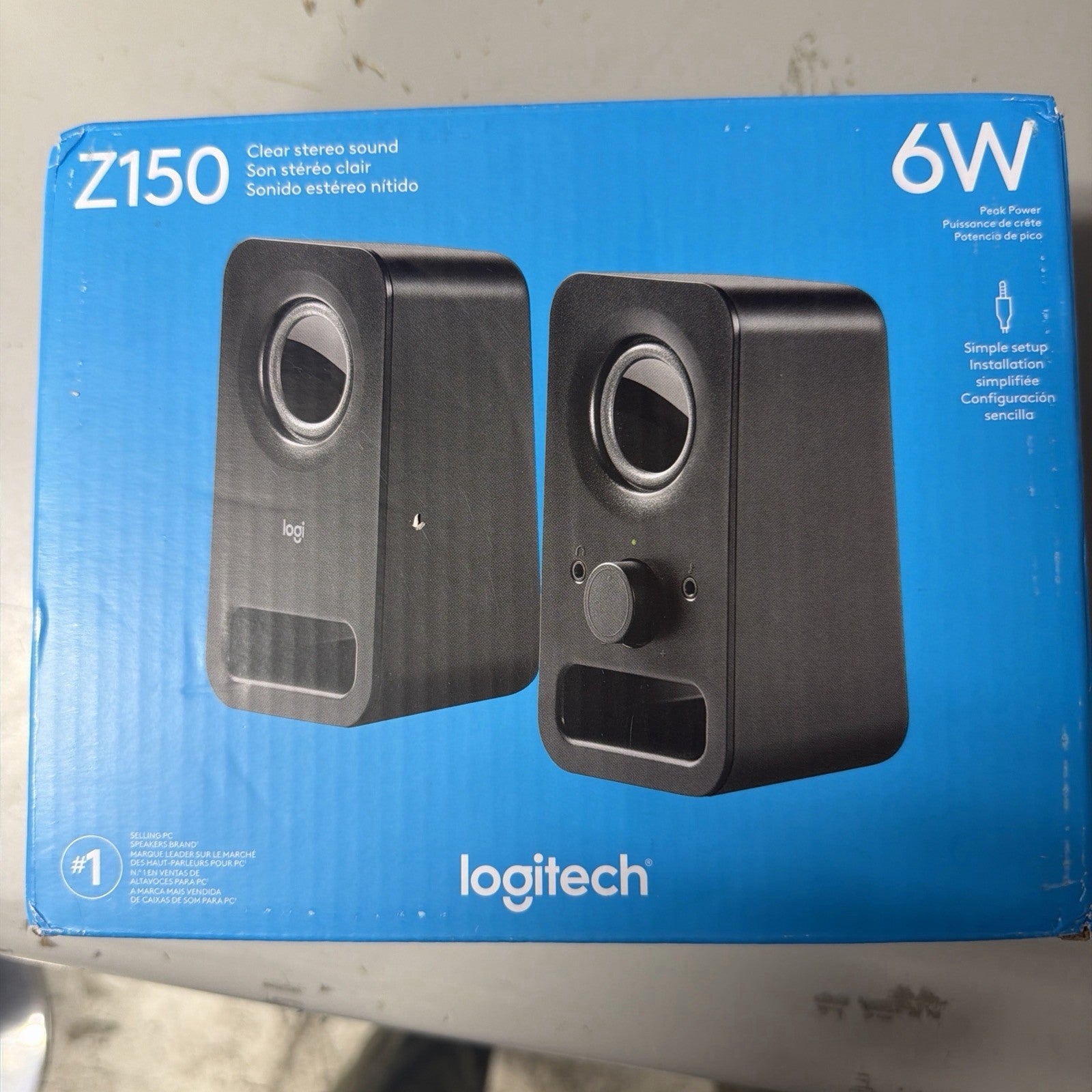 Logitech Z150 Multimedia Speakers with Clear Stereo Sound (‎980-000802) 6W Black