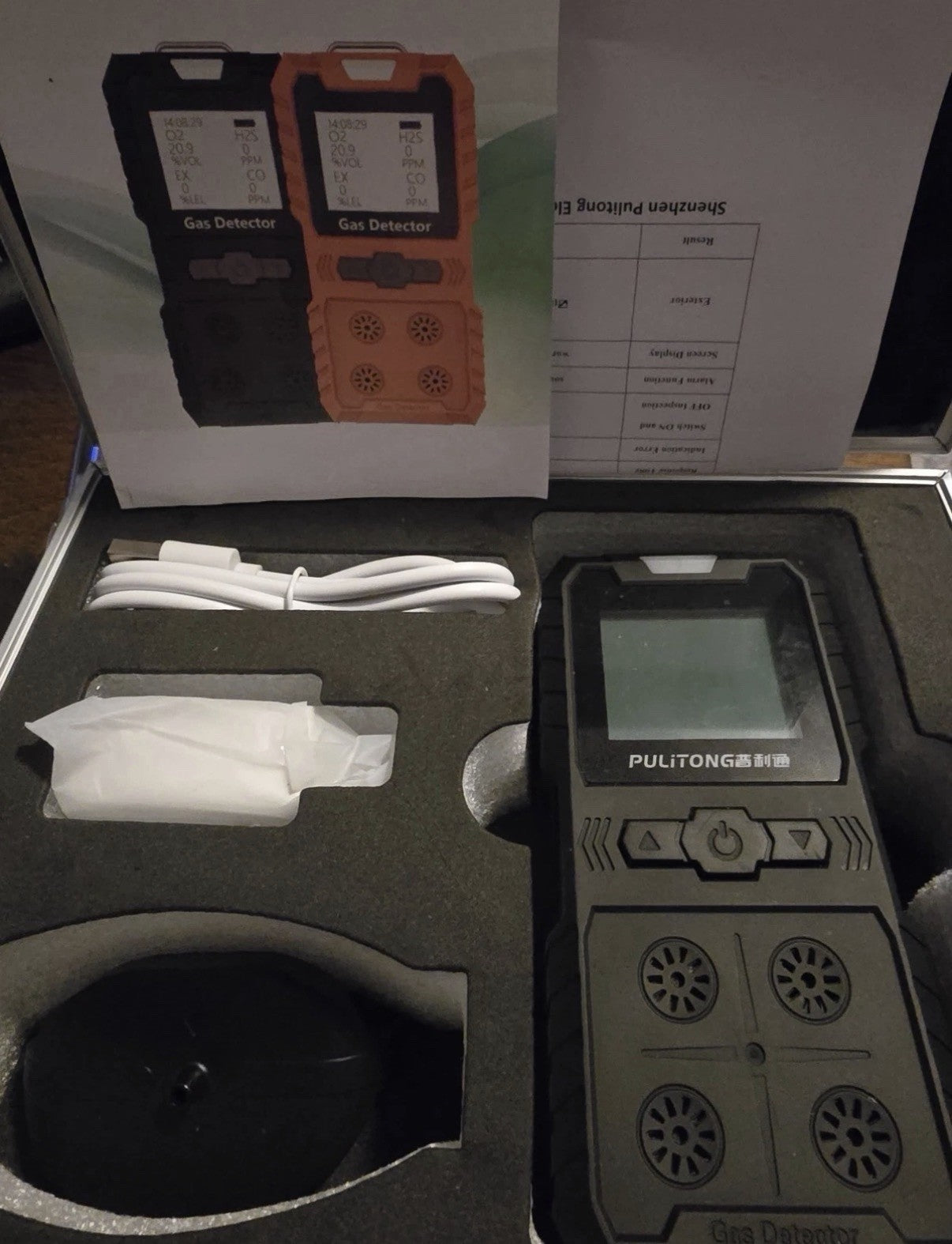 XLA Alert Portable 4 Gas Monitor Multi Gas Detector，Portable Gas Detector Rechar