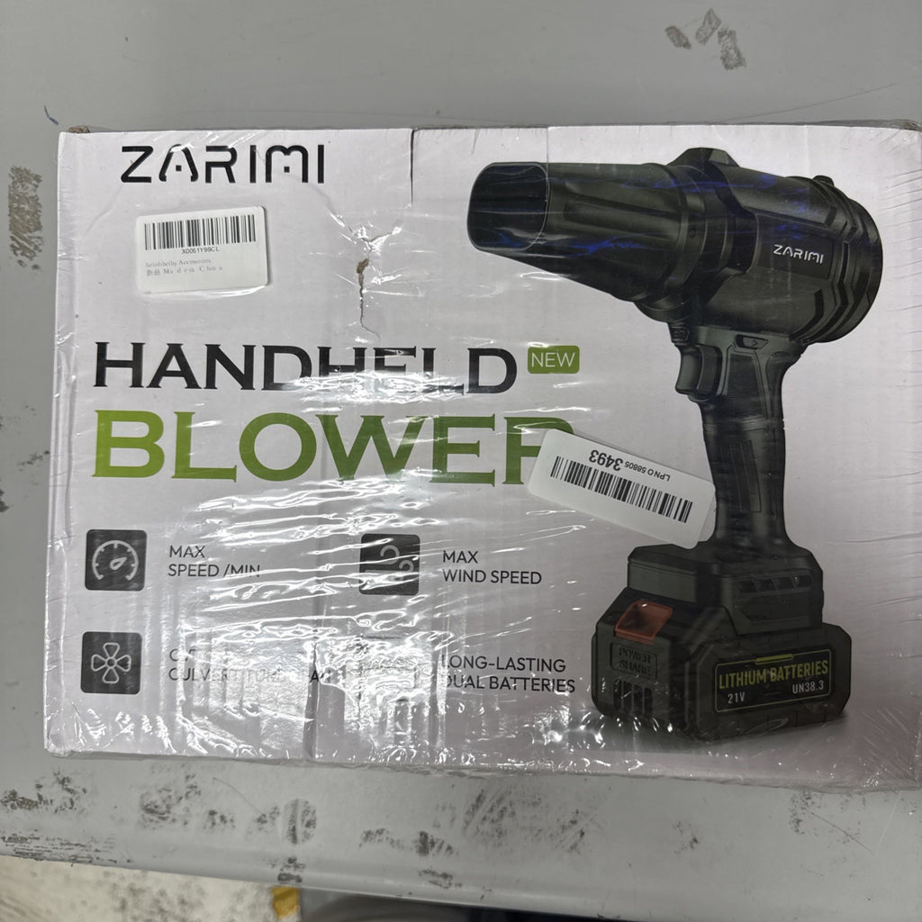 ZARIMI 21V Cordless Handheld Leaf Blower Brushless Lightweight 60Min 10in