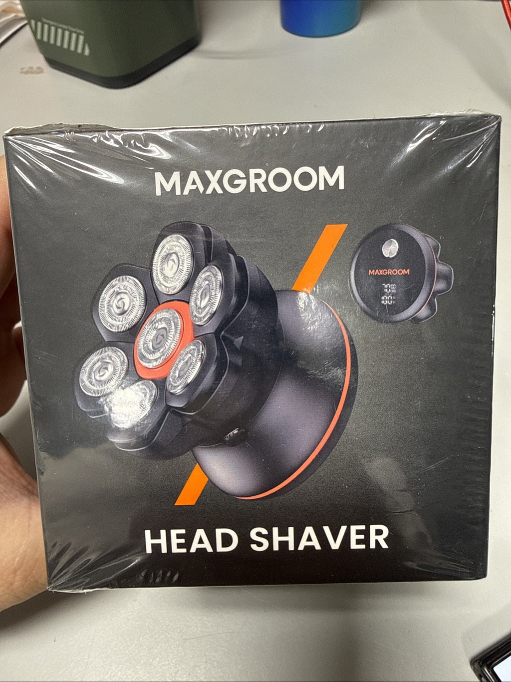 7D Waterproof Electric Head Shaver for Bald Men - Cordless, Rechargeable, LED