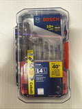 BOSCH CO14B 14-Piece Cobalt Drill Bit Set with Included Case - M42 Metal Drill B