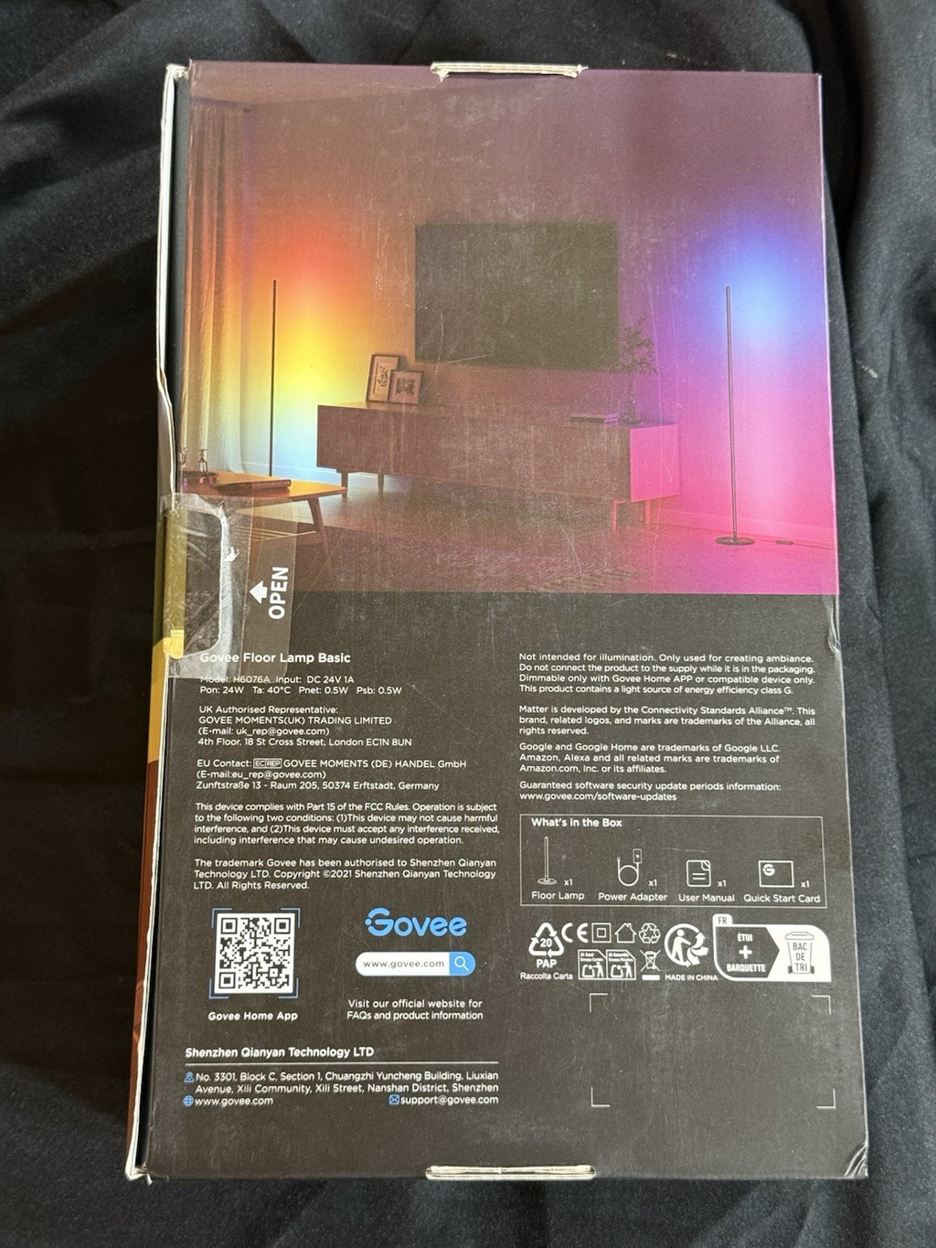 BRAND NEW -Govee Free Standing Floor Lamp Basic Model H6076A