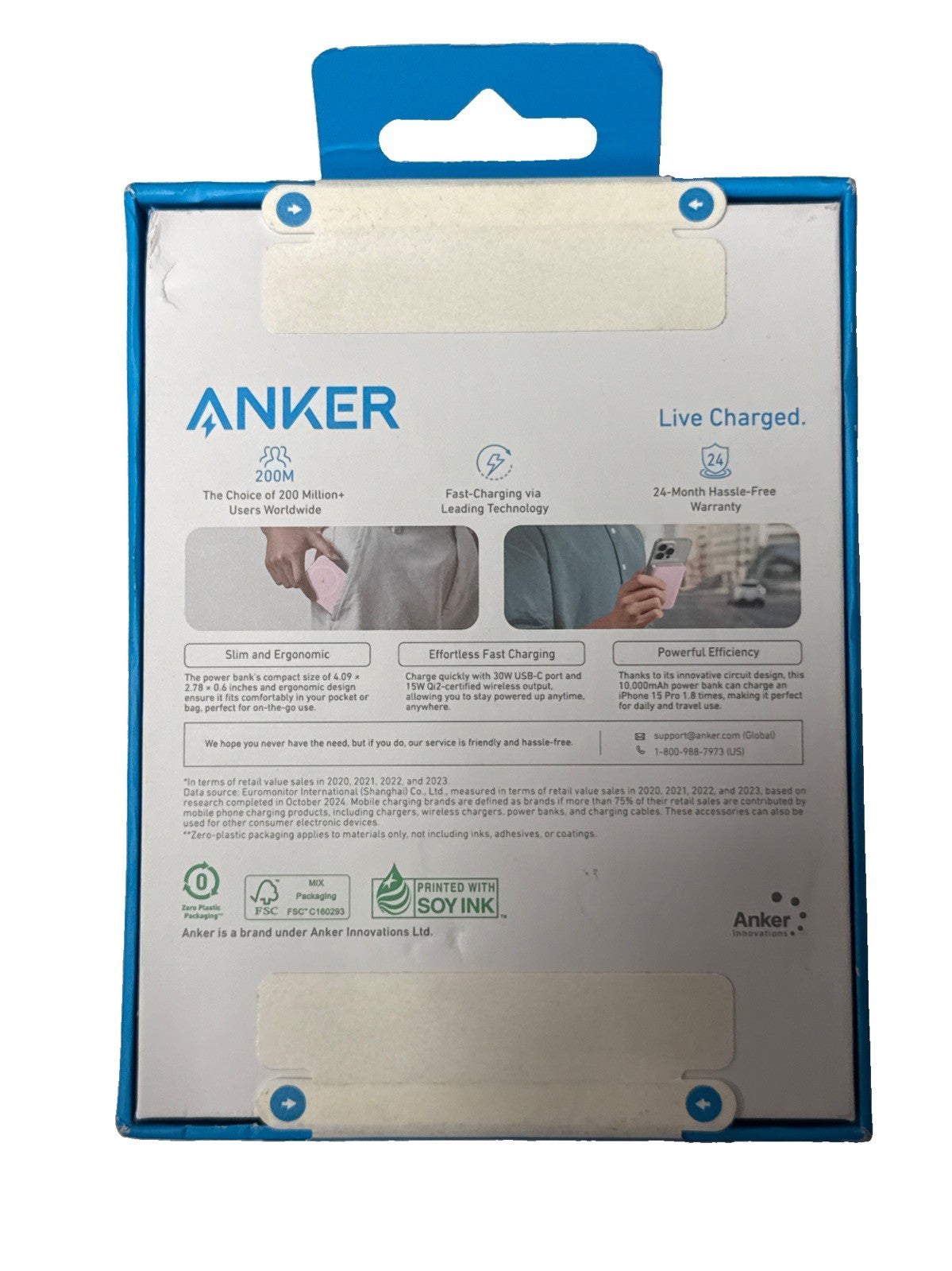 Anker MagGo Power Bank 10000mAh Slim Magnetic Battery Qi2 MagSafe Charging PINK
