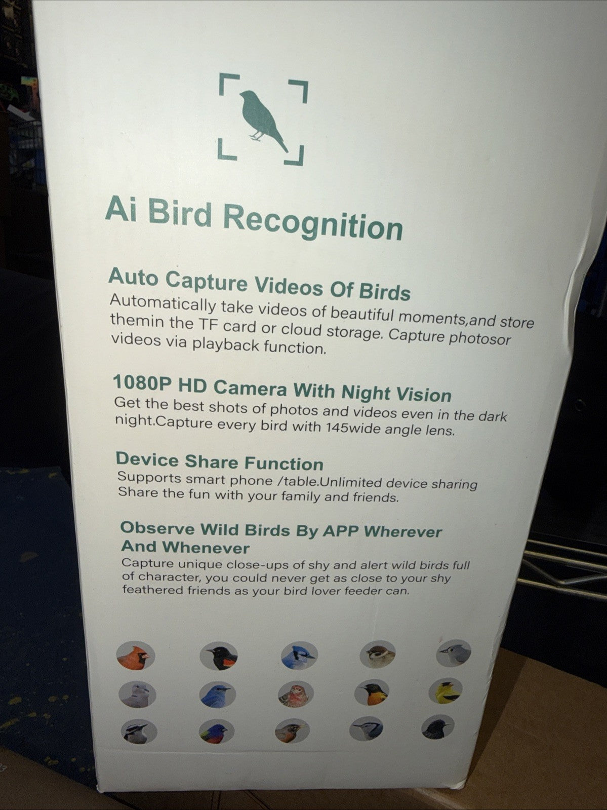 New Smart Bird Feeder Camera - Wireless Solar Powered Birdhouse Cam with AI