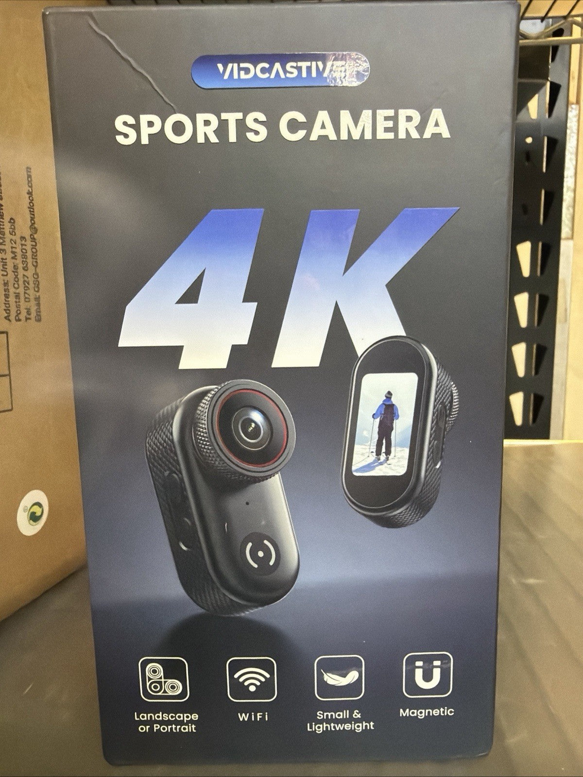 4K Mini Body Camera Wearable POV Action Cam with 1.47" Screen, 150-Min Battery,