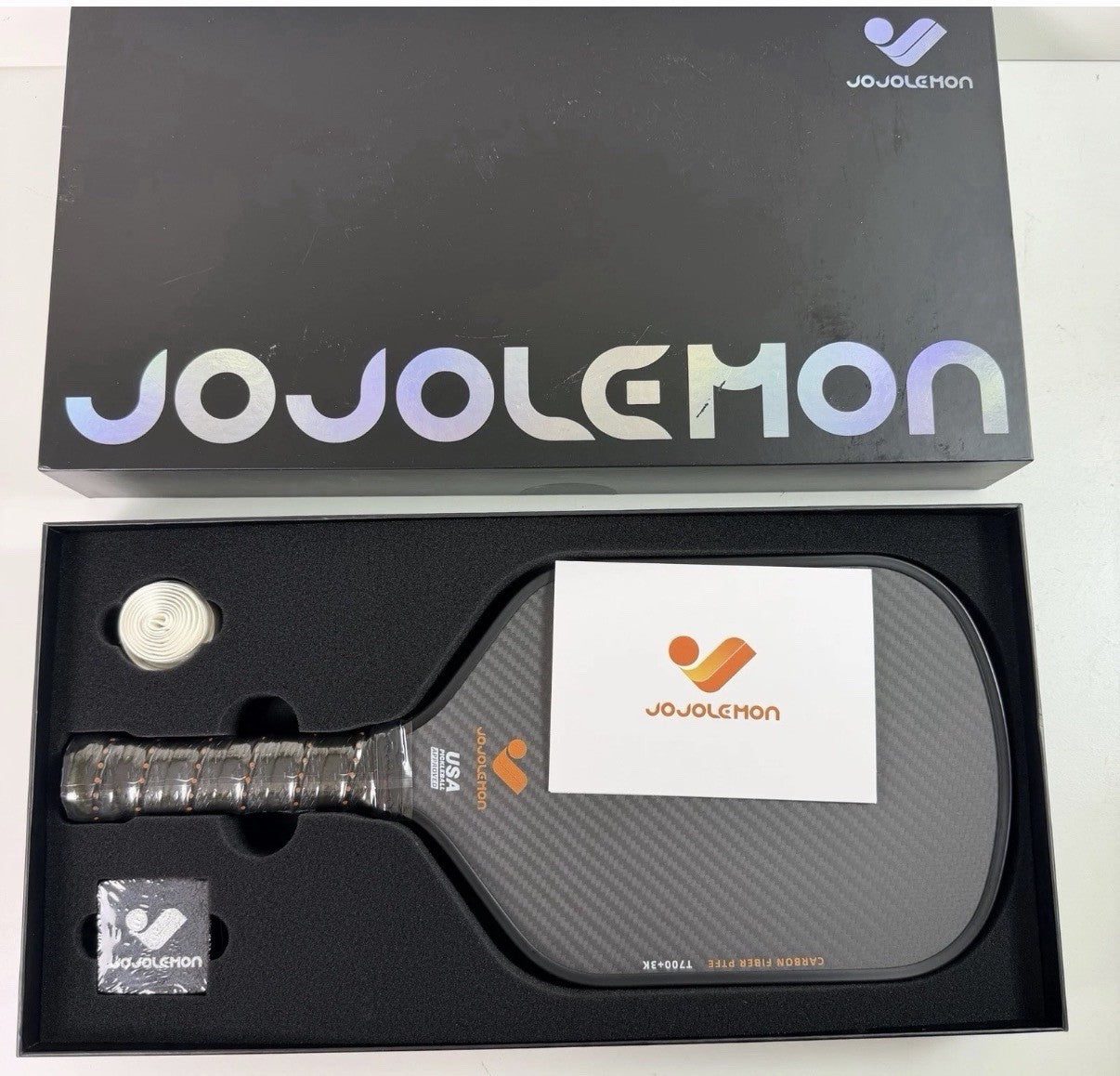 JOJOLEMON Carbon Fiber Pickleball Paddles w 16mm Shark Power Polymer Core Sealed