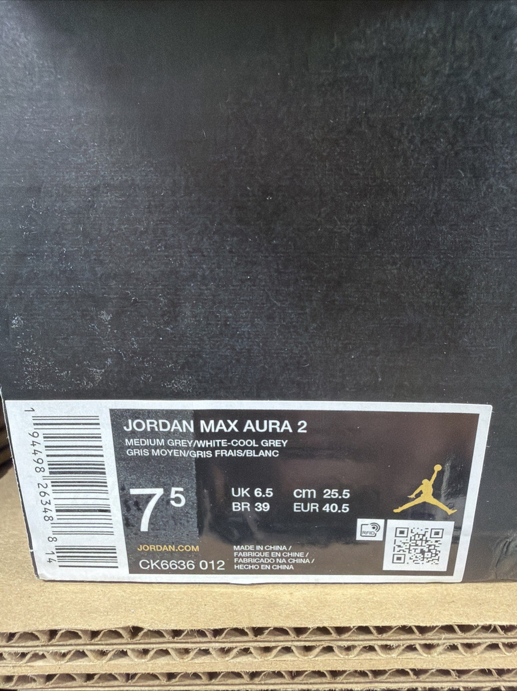 Size 6.5 - Jordan Max Aura 2 Medium Grey