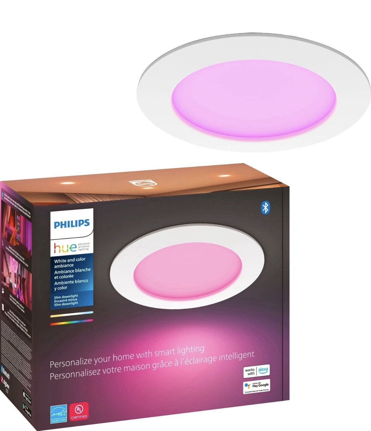 Philips Hue White & Color Ambiance 6" Slim Canless Downlight